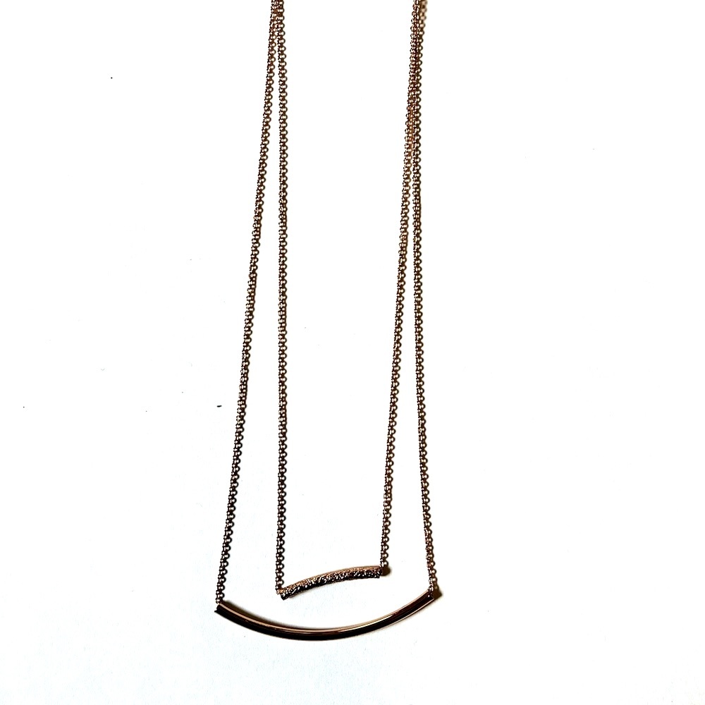The Limited Gold Double Bar Necklace
